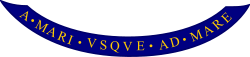 The Canadian motto within the 1921 Arms of Canada