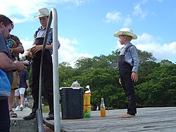 Mennonite children selling peanuts near Lamanai in Belize.