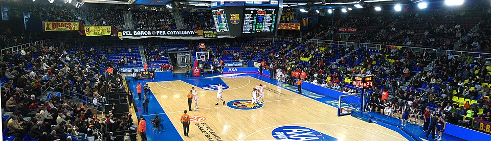 Panoramic view during a EuroLeague basketball game in February 2008.