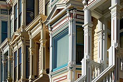 Victorian facades on 16th Street, San Francisco