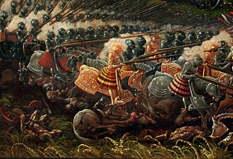 Fully armoured gendarmes from the Italian Wars (mid 16th century).