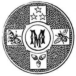 Macmillan logo for Alice's Adventures in Wonderland, published in London on 26 November 1865
