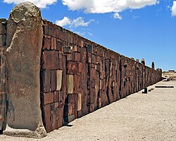 Amateur archaeological reconstructed Walls around the Kalasasaya