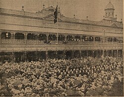 First raising of the Australian flag