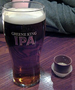 A pint of Greene King IPA