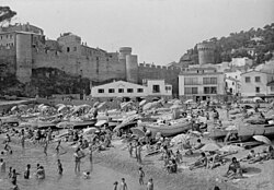 Platja Gran in Tossa de Mar, Catalonia in 1974. Tourism was one of the keys to the Spanish economic miracle.