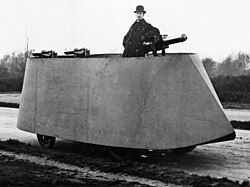 F.R. Simms' 1902 Motor War Car, the first armored car to be built