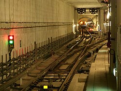 Tunnel on the Taipei Metro in Taiwan