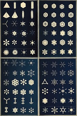 An early classification of snowflakes by Israel Perkins Warren[26]