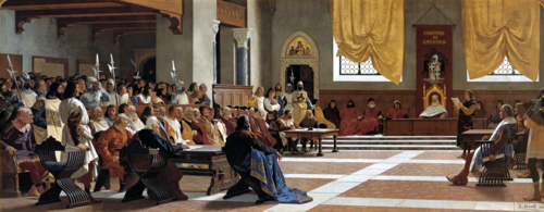 The proclamation of the Republic of Sassari. The Sassarese republic lasted from 1272 until 1323, when it sided with the new born Kingdom of Sardinia.