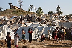 Emergency food, drinking water and shelter to help people displaced in Rakhine State, western Burma, 2012.