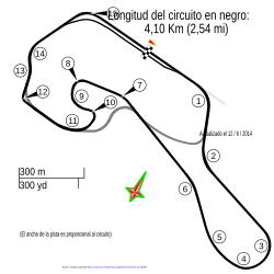 Map of a nearby track, Autódromo General San Martín