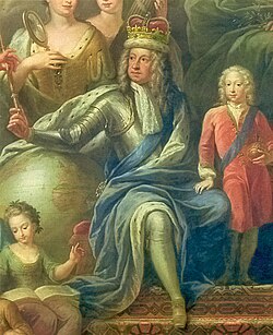 George surrounded by his family, in a painting by James Thornhill