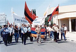 Demonstration on the Armenian genocide and Nagorno-Karabakh in 1993