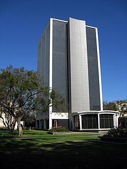 The former Millikan Library at Caltech in 2010 (renamed Caltech Hall in 2021).