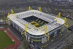 Signal Iduna Park, the stadium of Bundesliga club Borussia Dortmund, is the largest stadium in Germany.
