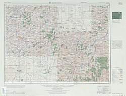 Map including Guiyang (labeled as 貴陽 KUEI-YANG (KWEIYANG) (Walled)) (AMS, 1954)