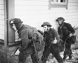 British Commandos in action during Operation Archery, Norway