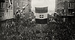The celebration of the birthday of the Italian King Victor Emmanuel III on 11 November 1918, in Rijeka