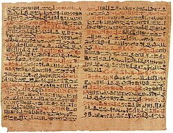 Plates vi & vii of the Edwin Smith Papyrus at the Rare Book Room, New York Academy of Medicine[11]