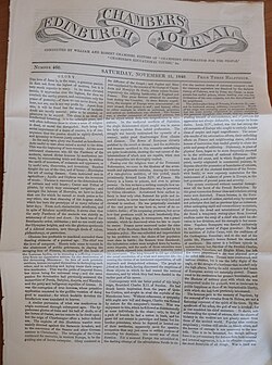 21 November 1840, copy of the Chambers's Edinburgh Journal