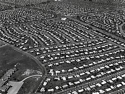 Aerial view of Levittown, Pennsylvania c. 1959