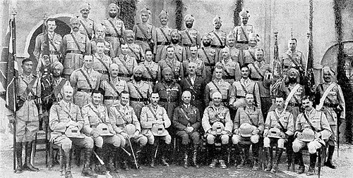 Group photograph with Field Marshal Sir William Birdwood, C-in-C in India, on occasion of colour presentation to the 2nd Battalion, 1st Punjab Regiment, Kohat, November 1931
