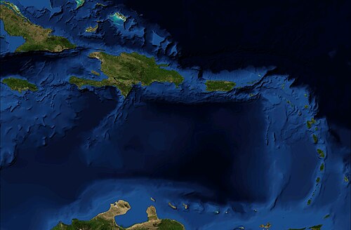 NASA image of the Antilles