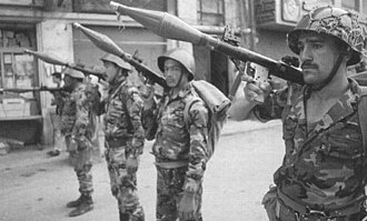 Syrian army soldiers in Lebanon