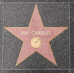 Star honoring Charles on the Hollywood Walk of Fame, at 6777 Hollywood Boulevard