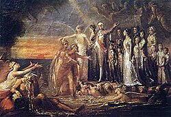 Allegory of the arrival of Prince John and his family in Brazil