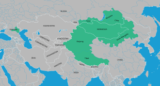 Alternative conception of Inner Asia showing the Mongolian (or Mongolian-related) areas of Inner Asia that are represented in the Mongolian Digital Ethnography Archive.