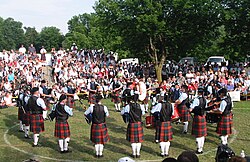 The 78th Fraser Highlanders Pipe Band, sponsored by the regiment of the same name.
