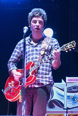 Noel Gallagher playing live at the Bell Centre, Montreal in 2008