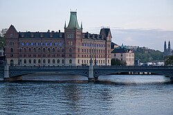 Bookpublisher, Norstedt Building, seen from Vasabron, in Riddarholmen