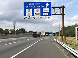 Signage for the Joyce Kilmer Service Area