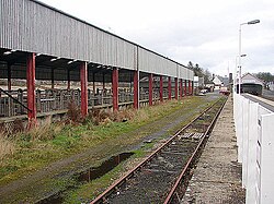 The disused goods line, seen in 2007