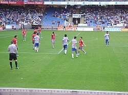 Osasuna playing against Deportivo in 2012