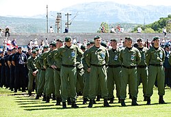 Members of Lučko ATU during the 16th anniversary of Operation Storm