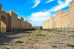 A reconstructed portion of the ruins of Babylon