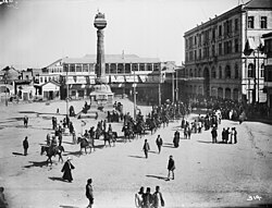 Indian Cavalry entering the central square in Damascus, Syria, 2 October 1918.