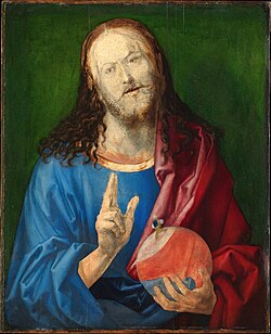 Salvator Mundi, unfinished oil painting on linden wood, 58.1 × 47 cm, Metropolitan Museum of Art, New York