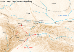 Zhuge Liang's third northern expedition against Cao Wei