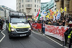 Protest in London against Operation Olive Branch, 31 March 2018