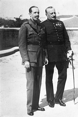 Alfonso (left) with his dictatorial prime minister, Miguel Primo de Rivera