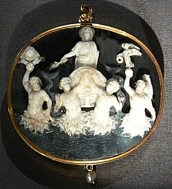 Cameo of Augustus in a quadriga drawn by tritons at the Kunsthistorisches Museum, Vienna