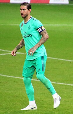 Ramos playing for Real Madrid in 2019