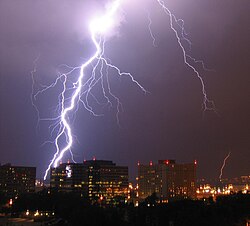 Lightning is an electric current