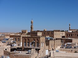 Old Midyat against a blue sky