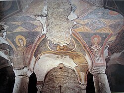 Crypt of the church of San Giovanni Domnarum with frescoes from the 12th century